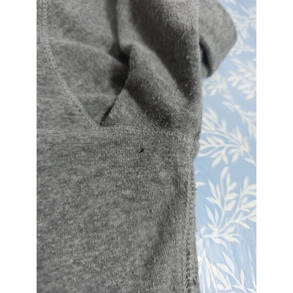 Abercrombie & Fetch Sz L Gray Logo Y2K 90s Preppy Pullover Long Sleeve Top - Picture 7 of 11